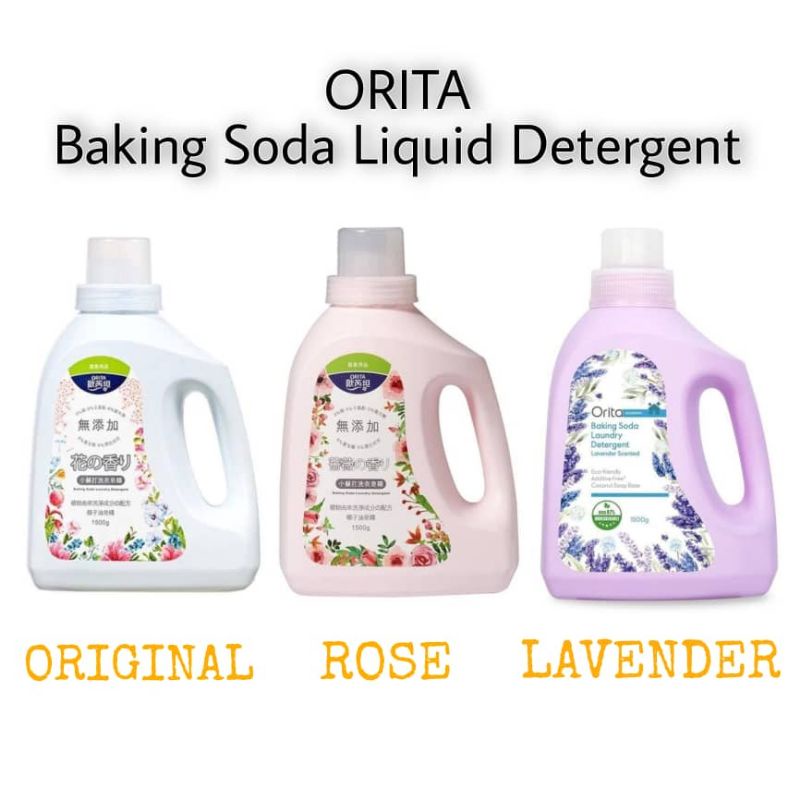 Orita Baking Soda Laundry Detergent 1500g Original/Rose/Lavender