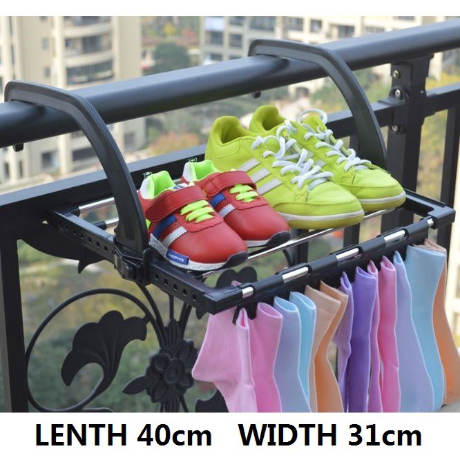 [EC] Multifunctional Balcony Clothes Drying Rack Hanger [S/M/L size