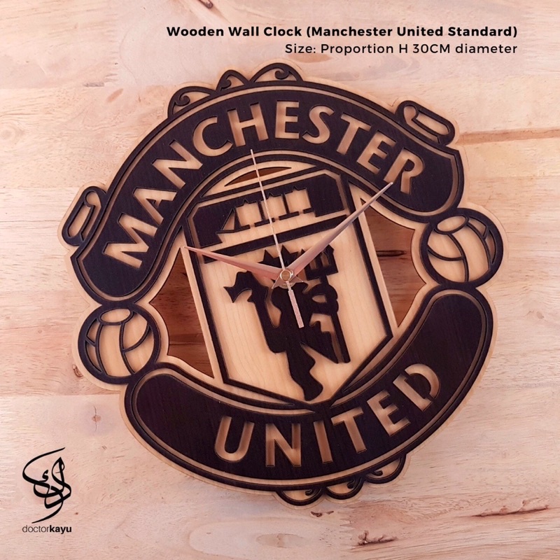 Manchester United Wall Clock Craft EPL Version / Jam Dinding Manchester