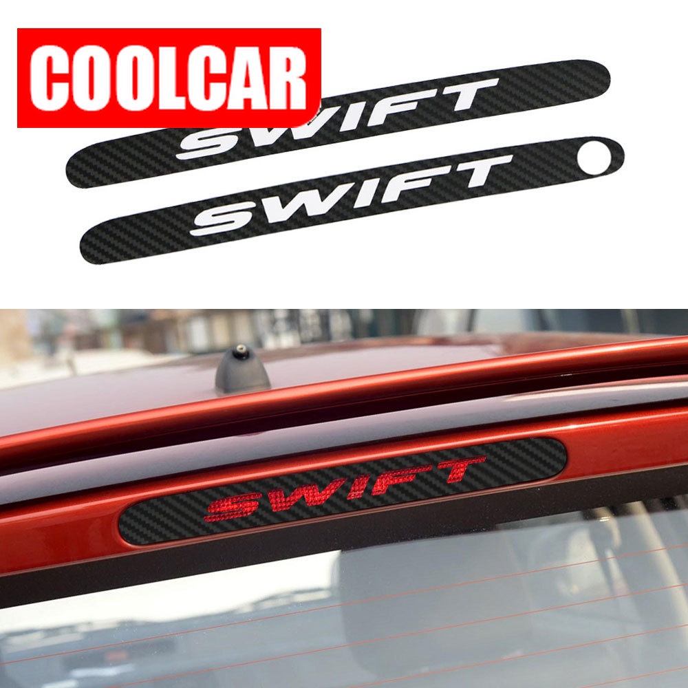 1PC Carbon Fiber Car Brake Light Sticker Trim for Suzuki Swift Carbon