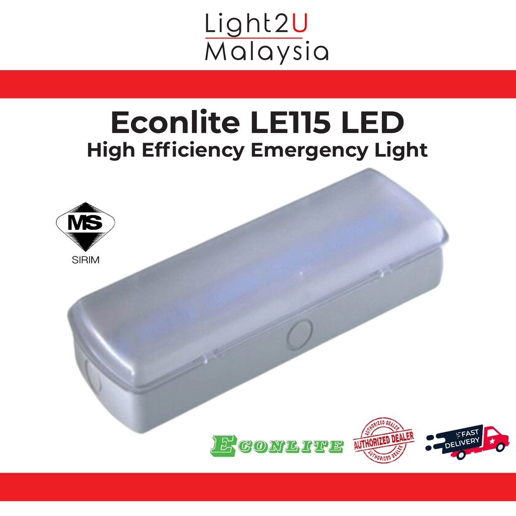 Econlite LE115 LED High Efficiency Emergency Light Shopee Malaysia