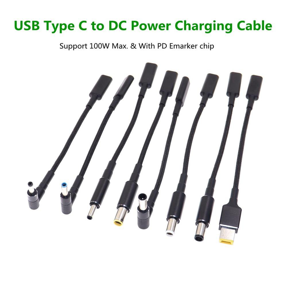 100W Universal Laptop Power Adapter Connector Fast Charging Cable Cord
