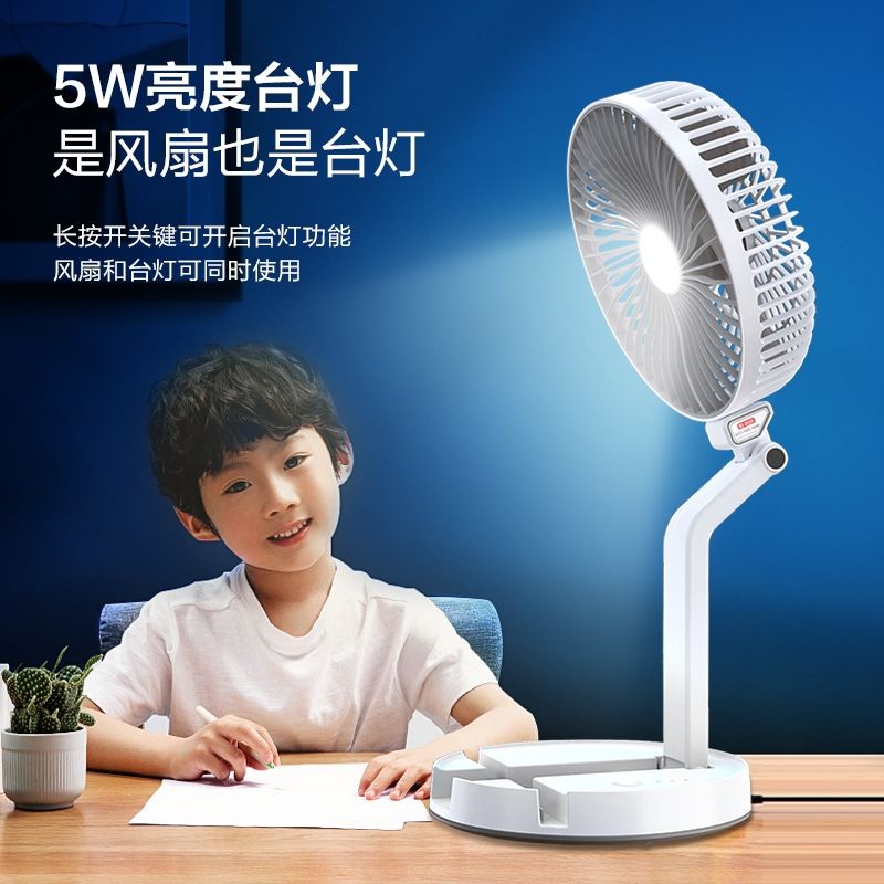 TABLE LAMP FOLDING FAN QUIET NOISELESS NATURAL WIND 3 WINDSHIELD RJ