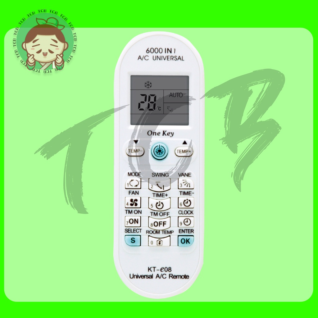 Universal Air Conditioner Remote Control KTE08 6000 in 1 (NeKey
