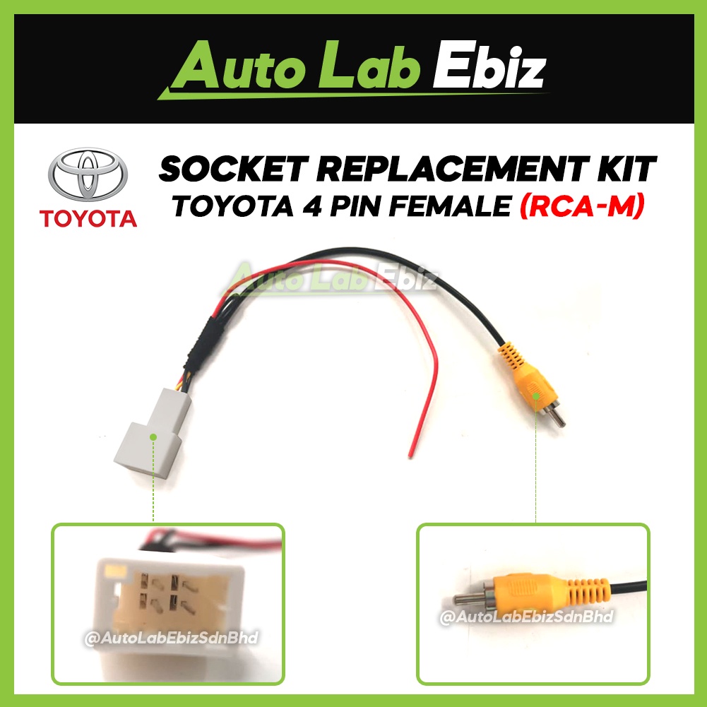 Socket Camera Replacement Kit Toyota 4pin (Female) Shopee Malaysia
