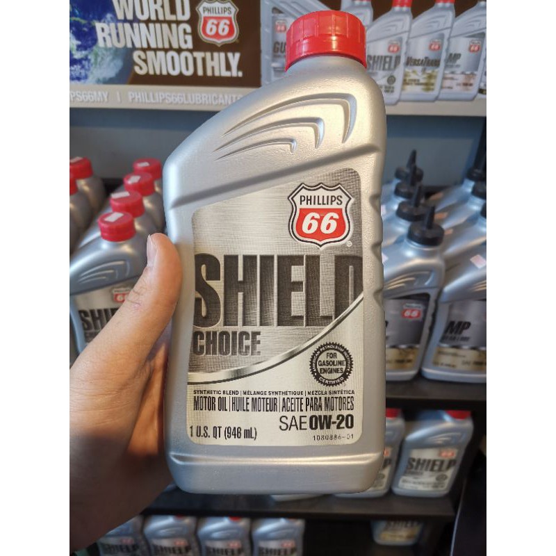 Phillips 66 Shield Choice 0w20 Semi Synthetic 946ml Engine Oil Perodua