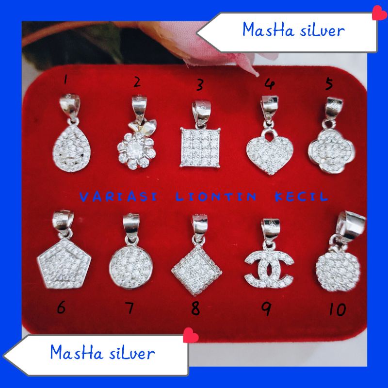 PUTIH Genuine SILVER Pendant 925layer White Gold SILVER Assorted