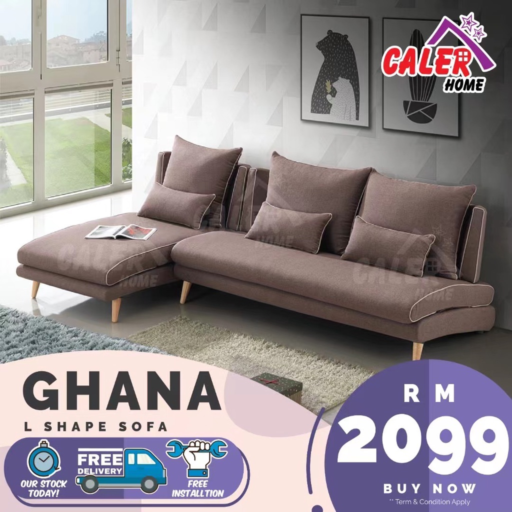 Caler Home Ghana 3+L Fabric Sofa Sofa Set Living Room Sofa Sofa Ruang