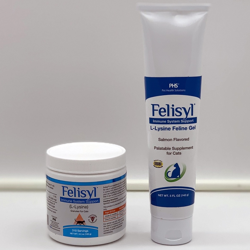 *310 Doses* PHS Felisyl LLysine Immune Support for Cats Granules/Gel
