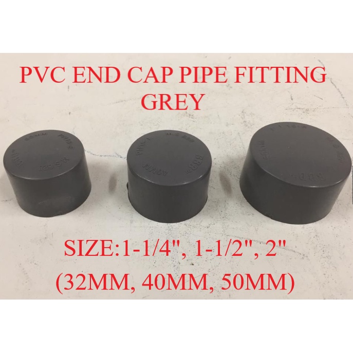 PVC Fitting End Cap 32MM 40MM 50MM 11/4 Inch 11/2 Inch 2 Inch