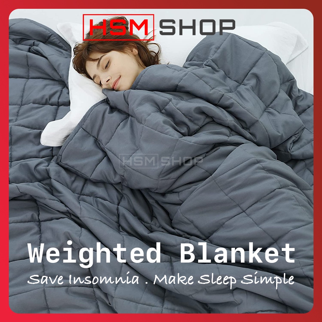 [Ready Stock] Weighted Blanket for Adult Blankets Sleep