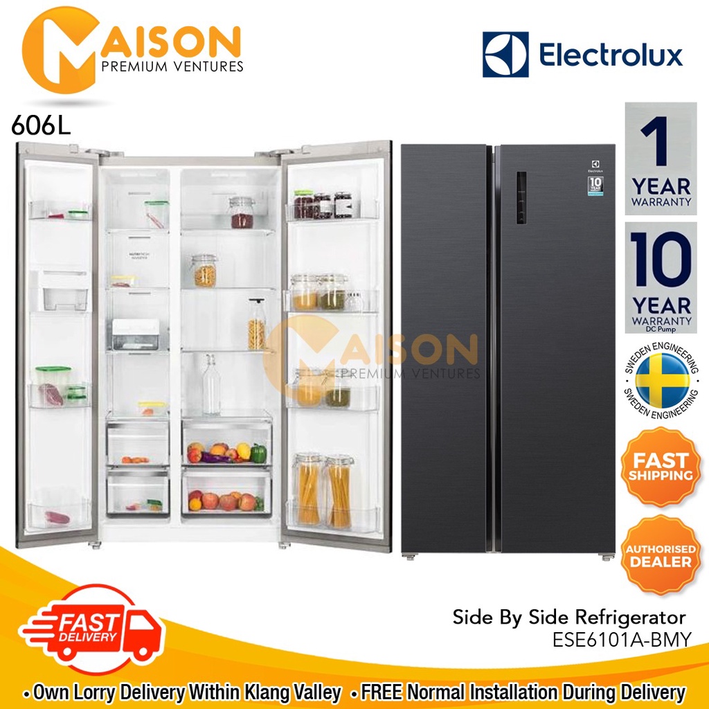 Electrolux UltimateTaste 700 Inverter Side by Side Refrigerator 606L