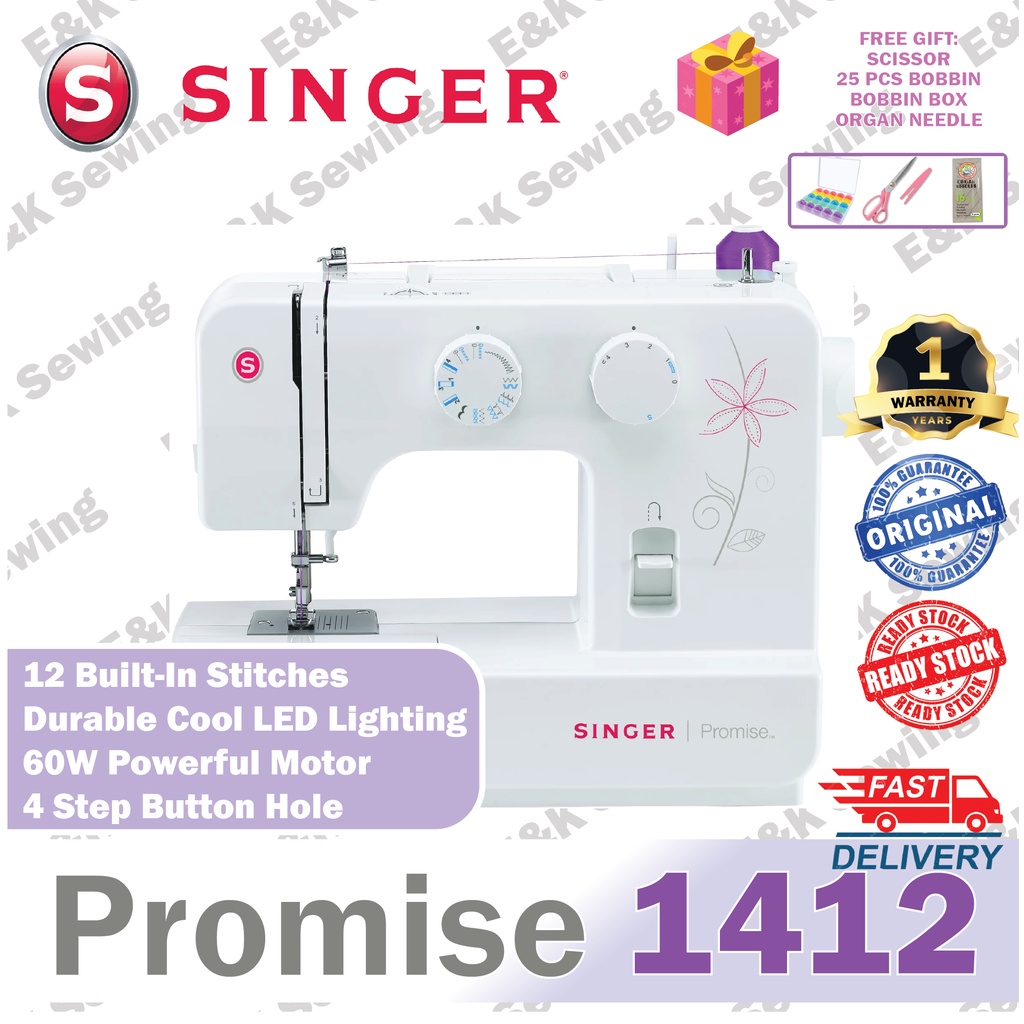 Singer 1412 PROMISE Sewing Machine upgraded 1409 Shopee Malaysia