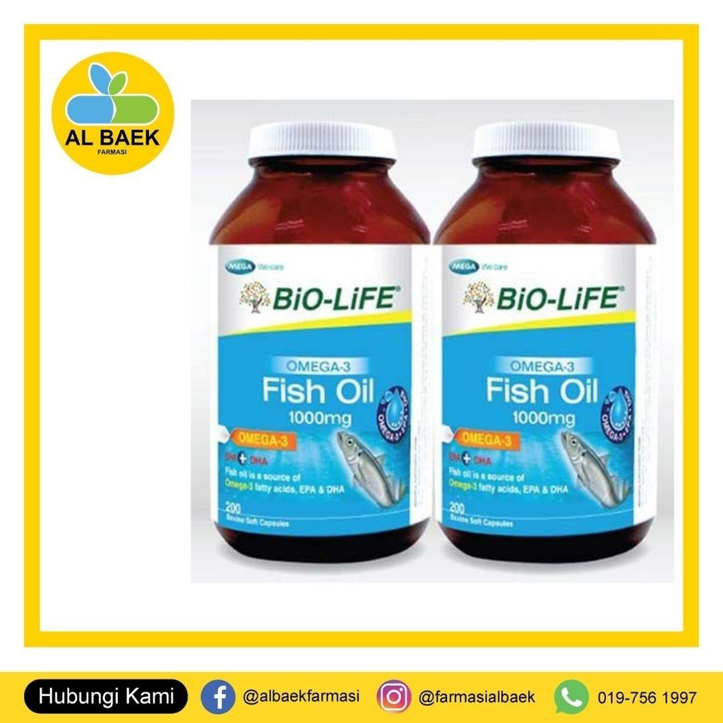 BioLife Omega3 Fish Oil 1000mg (200's / 2x200's) Shopee Malaysia