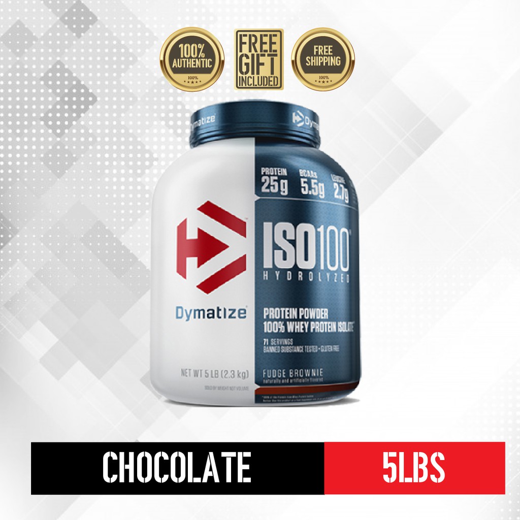DYMATIZE ISO 100 5lbs, Isolate Whey Protein, High Quality Protein