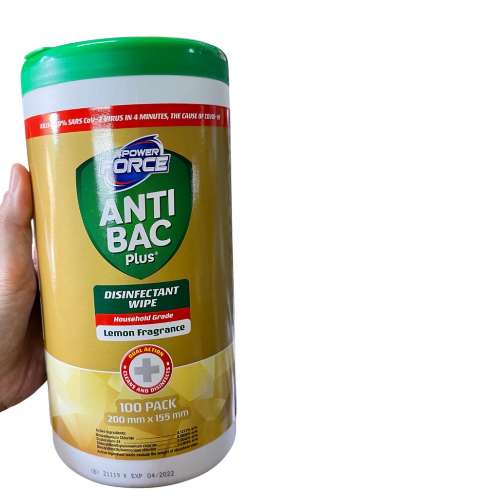 Ready Stock Power Force Anti Bac Plus Disinfectant Wipes (New