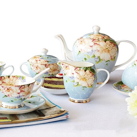 CLEARANCE SALE Porcelain European English Teapot Set Imported High