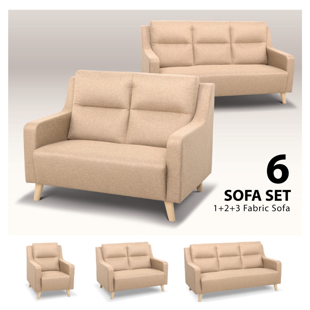 SOFA SET/1+2+3 FABRIC SOFA/SET SOFA / LIVINGROOM SET/ MODERN FURNITURE