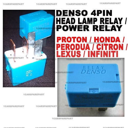 ORIGINAL DENSO / DENSO 4PIN HEAD LAMP RELAY/POWER RELAY (MADE IN JAPAN