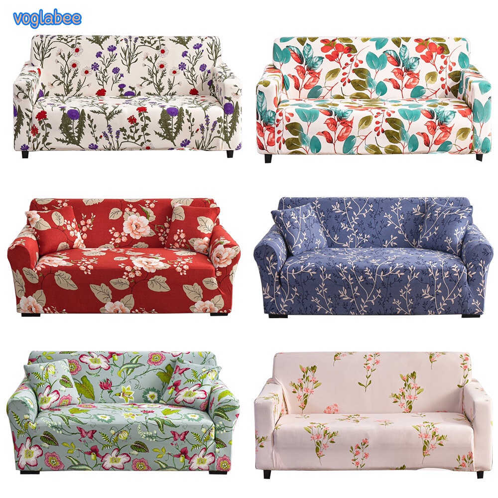 1 2 3 Seater Floral Sofa Cover L Shape Slipcover For Living Room