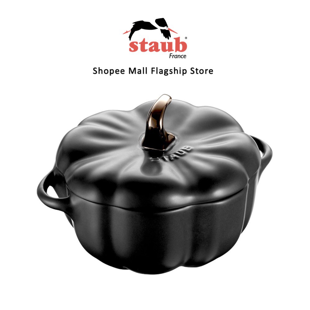 STAUB® Ceramic Pumpkin Cocotte 14.8cm/0.7L Black Shopee Malaysia