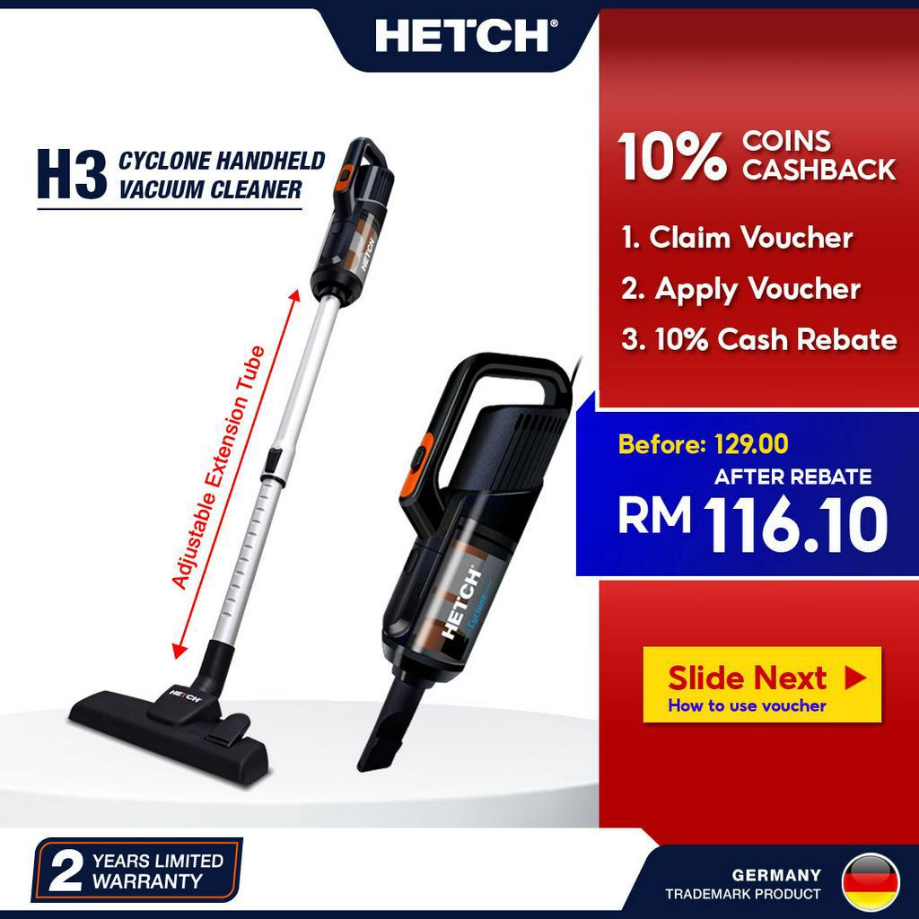 HETCH H3 Pro HyperClean Handheld Dust Mite Bed Vacuum Cleaner & Mop