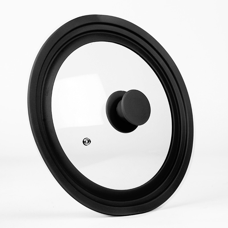 AMUZE Universal MultiSized Silicone Tempered Glass Cover Lid for Pots