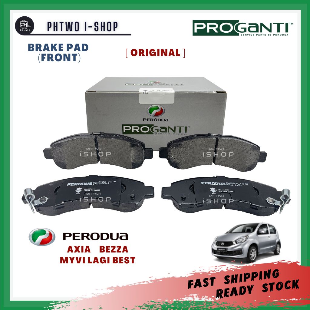 BRAKE PAD ORIGINAL (FRONT) PERODUA AXIA BEZZA MYVI LAGI BEST 2012Y