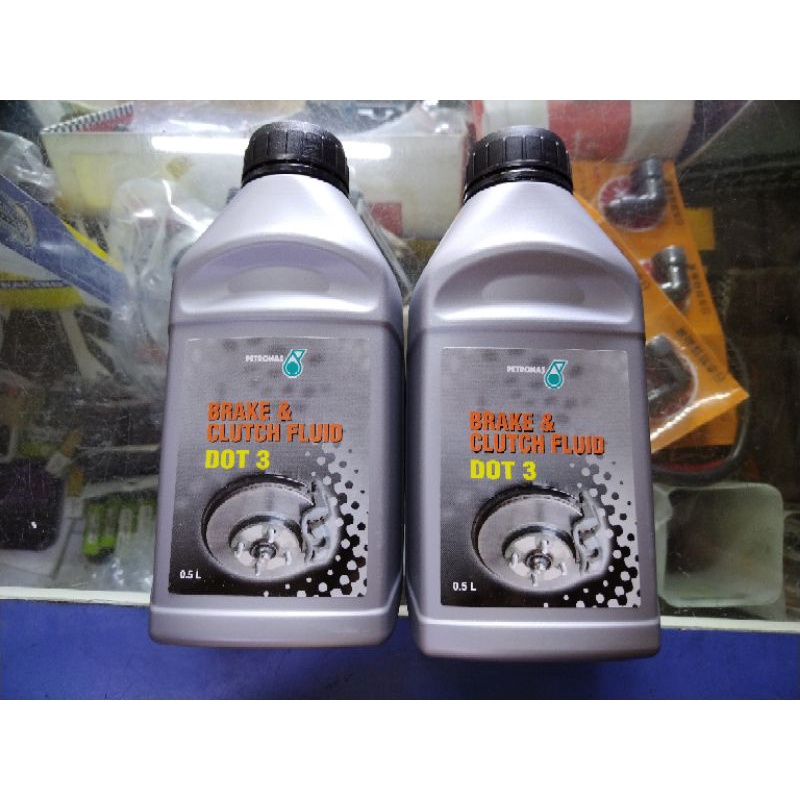 PETRONAS Brake and Clutch Fluid minyak brake DOT 3 (500ml) Shopee