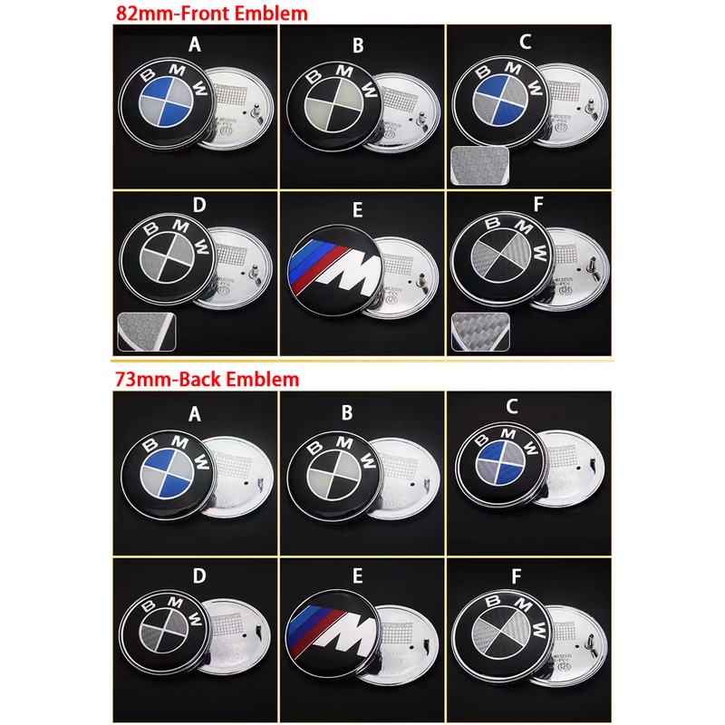 73mm 82mm For BMW Logo Car Emblem Badge Hood Front Rear Trunk