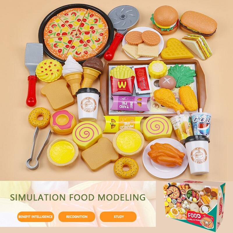 56 PCS Mainan Pelbagai Jenis Makanan Food Toys Pretend Play Dim Sum