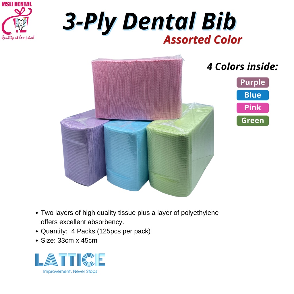LATTICE DENTAL BIB (Assorted Color) Shopee Malaysia