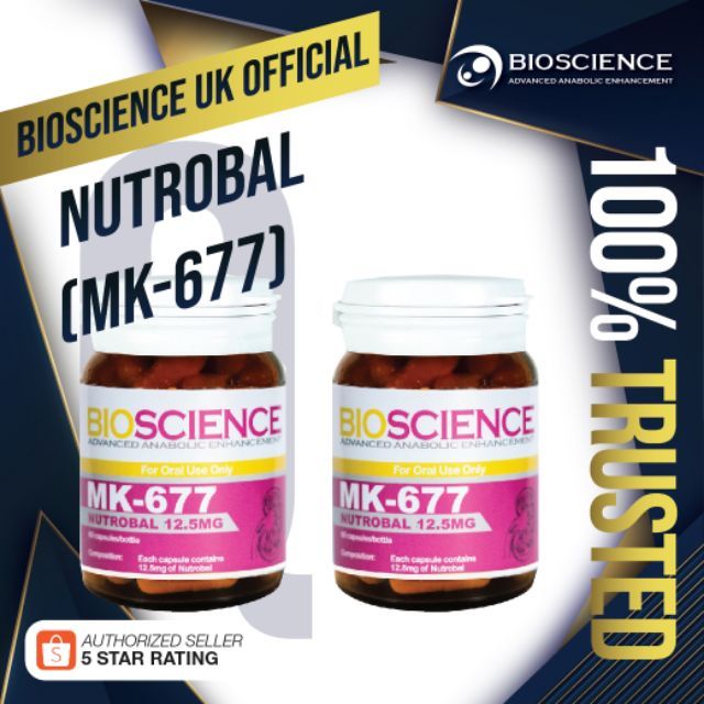 SARMS BioScience Nutrobal (MK677) 12.5mg 60 Capsules X 2 Shopee