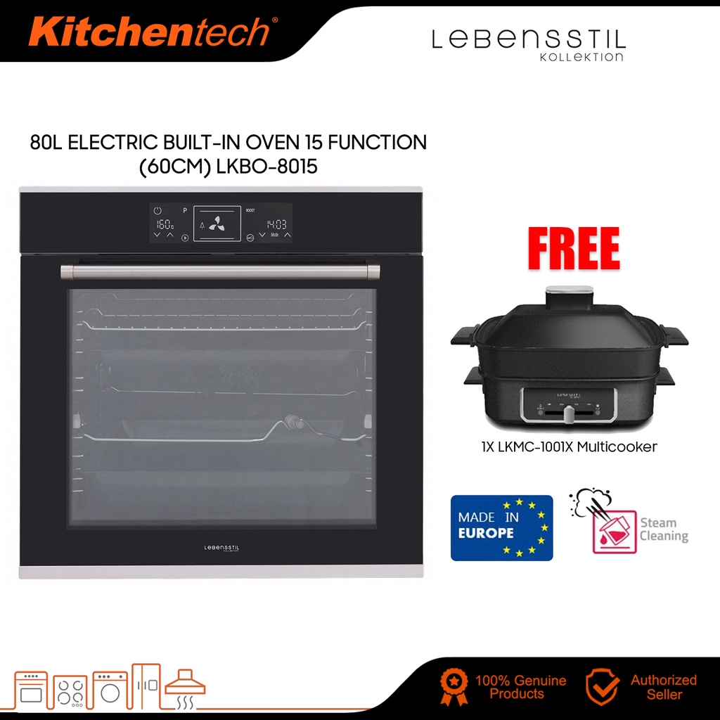 Lebensstil Built In Oven LKBO8015 15 Functions Fully Digital 80Litres