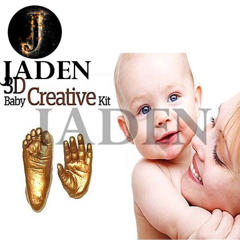 JADEN Creative DIY 3D Baby Hand Footprint Kit With Photo Frame A203