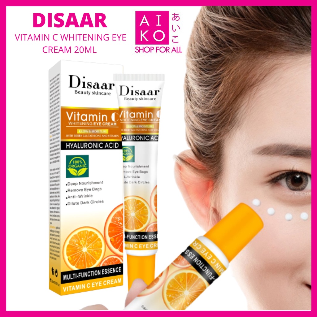 (AIKO) DISAAR VITAMIN C WHITENING EYE CREAM 20ML (REMOVAL DARK CIRCLES