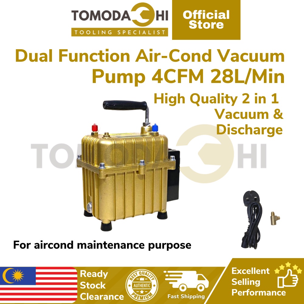TOMODACHI Aircon Vacuum Pump Kereta 4CFM 9.9L 2 in 1 Dual Function 28L