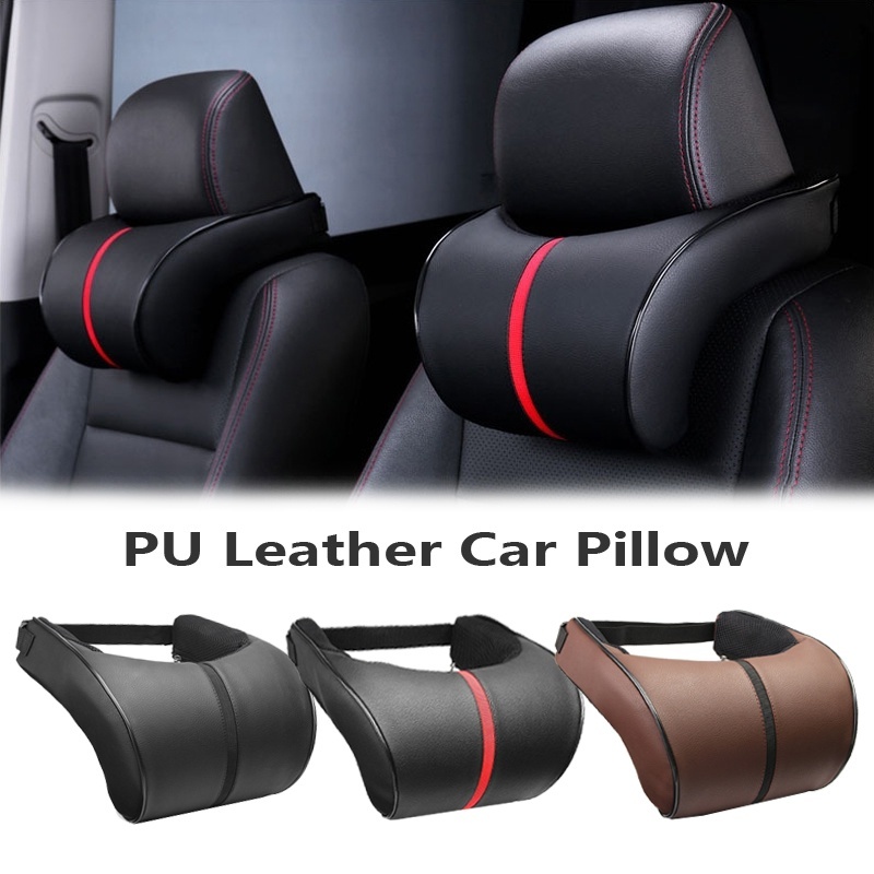 Car Head Pillow Neck Protector Space Memory Cotton Leather Four Seasons