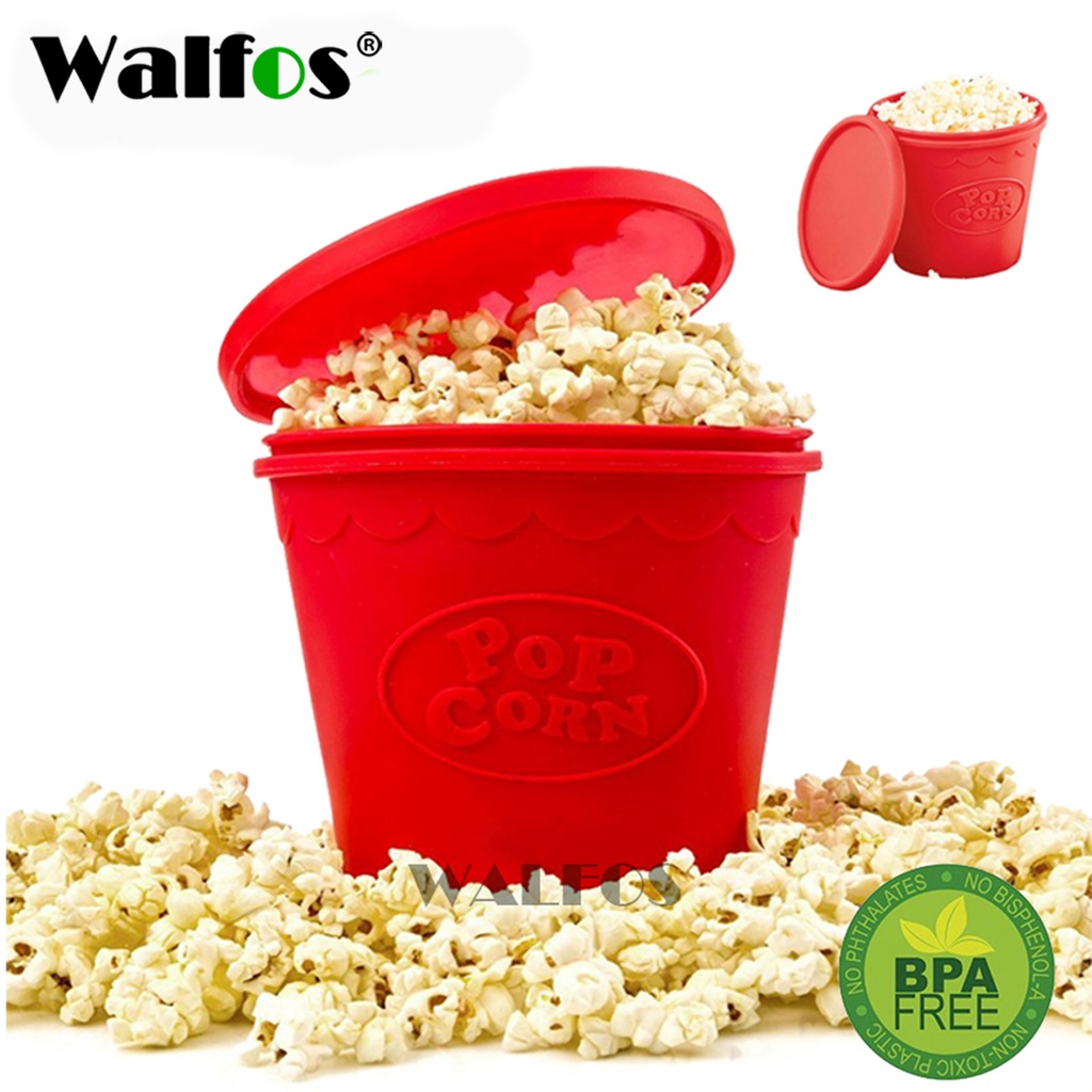 Walfos Food Grade Silicone Popcorn Container DIY Silicone Microwave