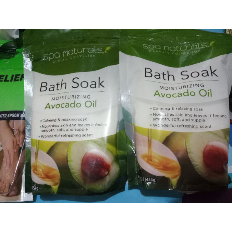 SPA Naturals Bath Soak AVOCADO OIL ACTIVATED CHARCOAL PURIFYING Bath