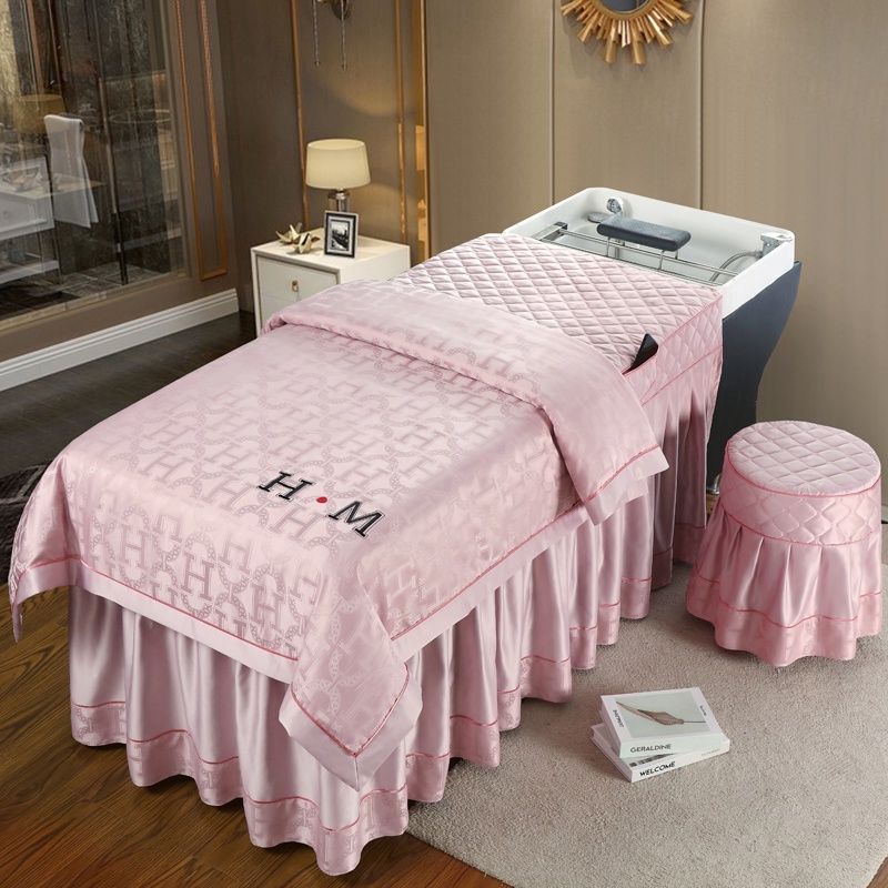ELThai Shampoo Bedspread Facial Bed Hair Salon Special Tribute Satin