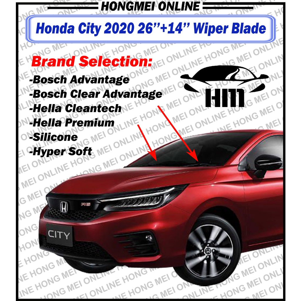 Honda City 2020 Wiper Blade 14''+26'' (1 pair) | Shopee Malaysia