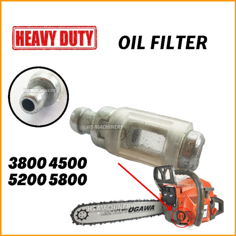 Heavy Duty 4500 5200 5800 China Chainsaw Oil Filter Penapis Minyak
