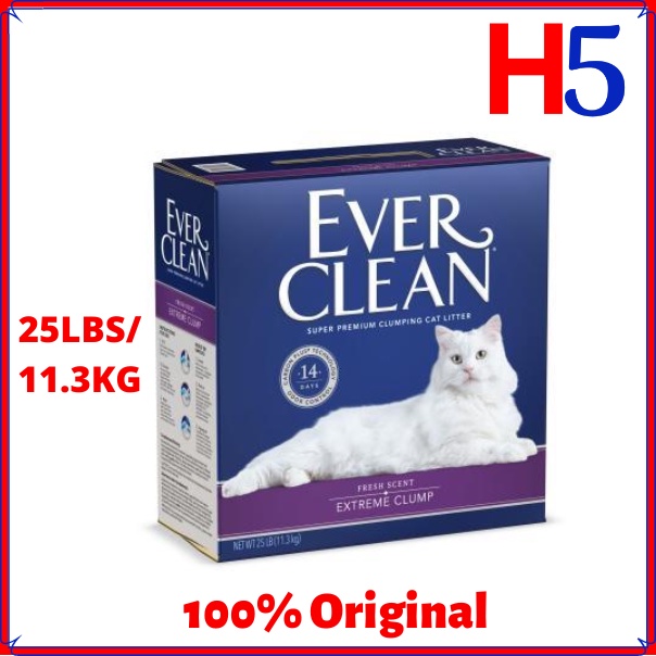 EVER CLEAN Extra Strength Scented 25LB (11.3KG) Cat Litter/ Pasir