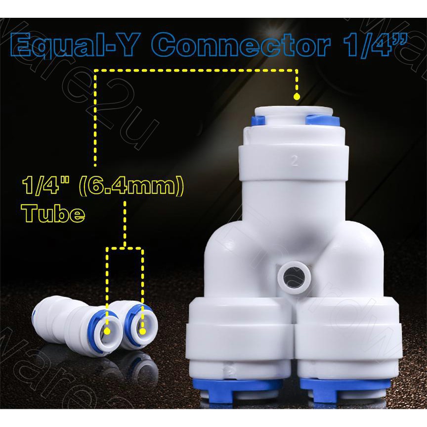 Water Filter Quick Connect Union Y Connector 1/4" (YE02) Shopee Malaysia