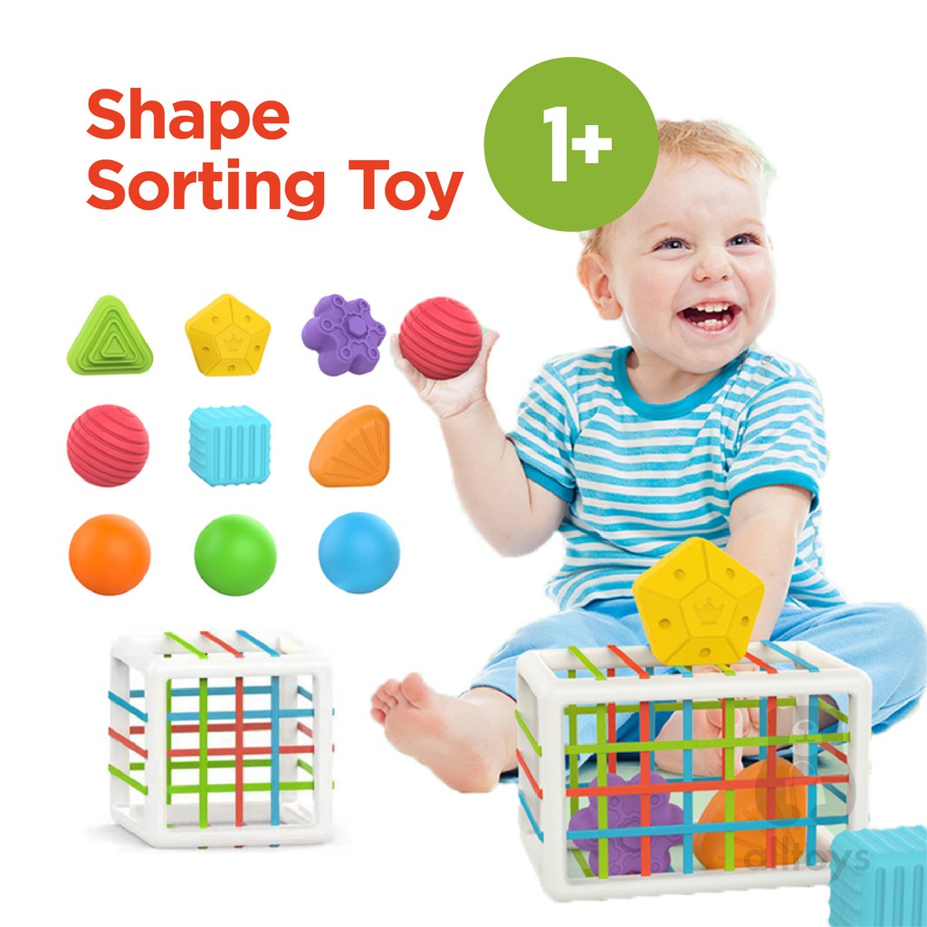 Huanger Shape Sorting Baby Montessori Learning Educational Toys