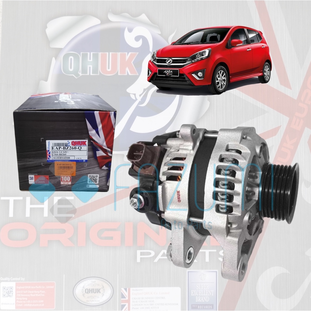 Perodua Axia 1.0 2014 QHUK Alternator Shopee Malaysia