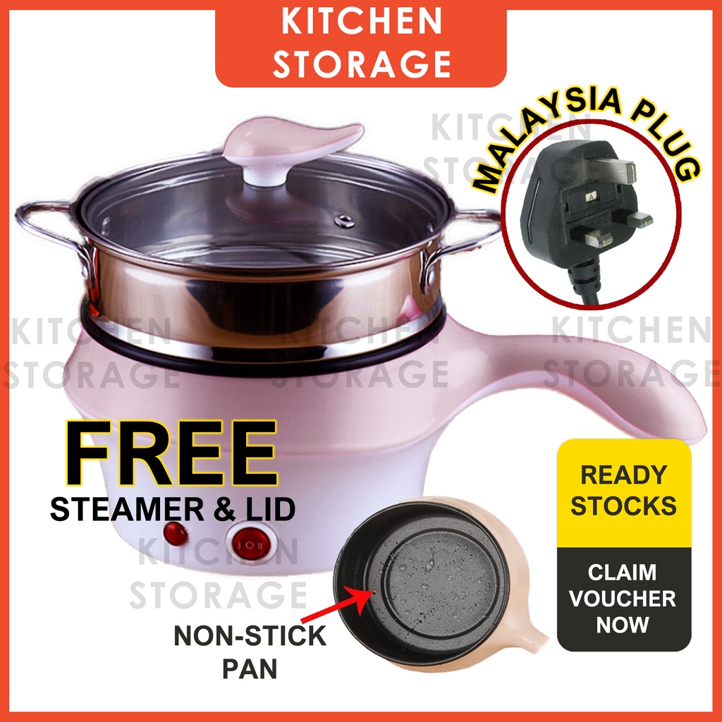 KS_Lopol 3 Pin Malaysia Plug Multi Cooker Electric Non Stick Ceramic