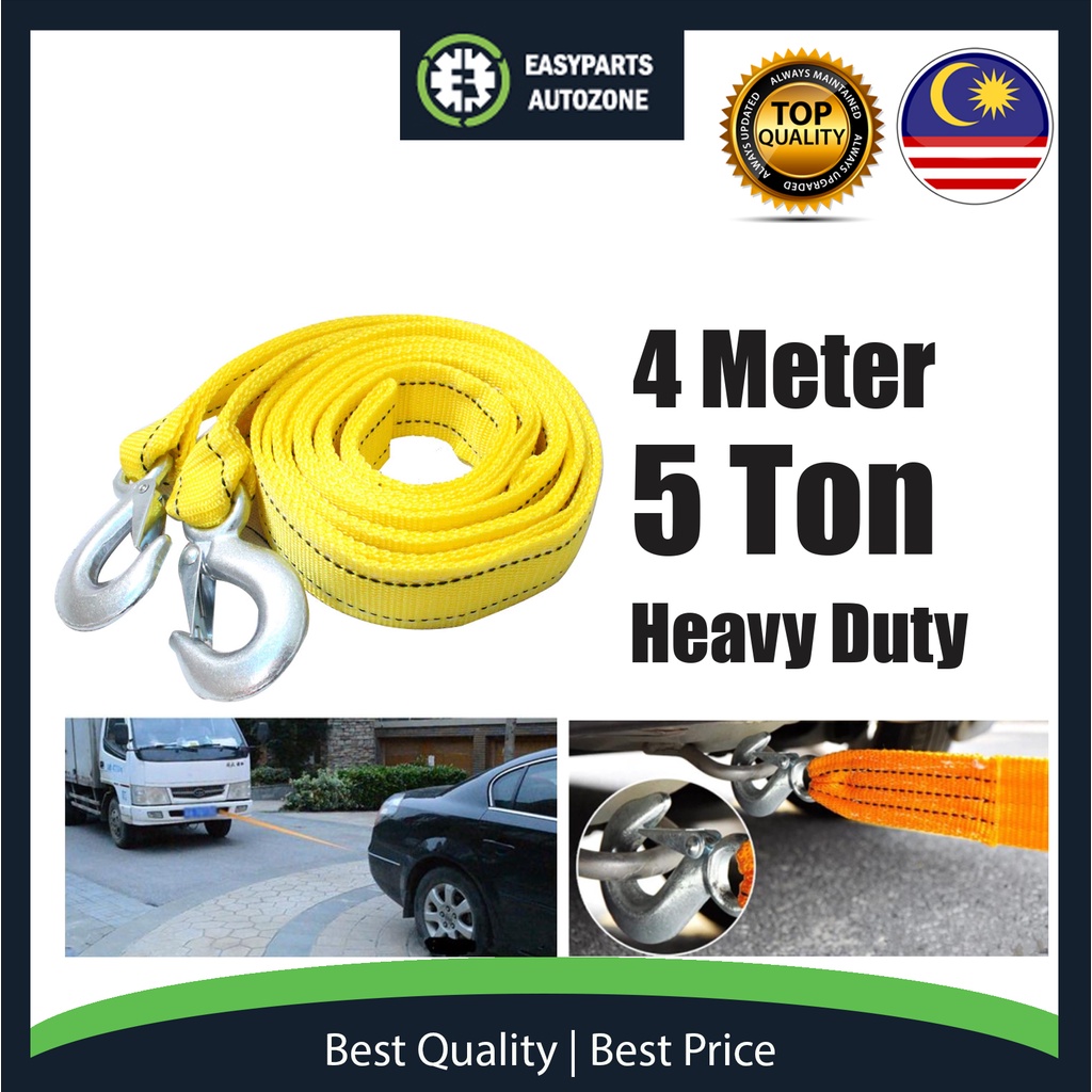 Autozone Car Towing Rope 4 Meter 5 Ton Towing Strap Belt Tow Rescue