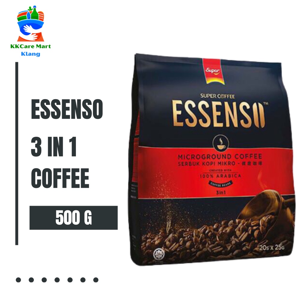 Essenso Microground Instant Black Coffee 3 in 1 500g ( 25g x 20